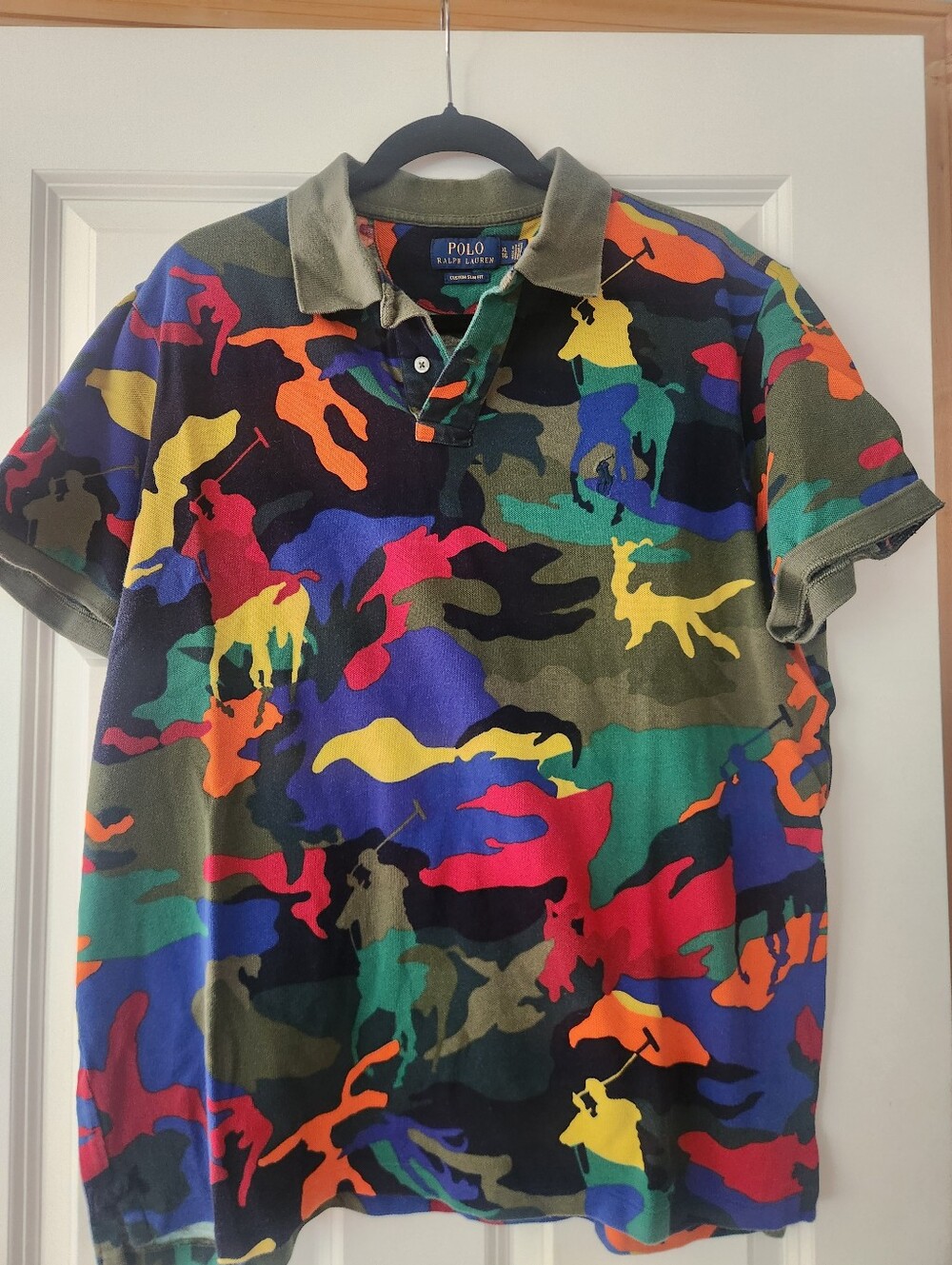 Polo Ralph Lauren Multicolor  Shirt with Camouflage Polo Player Motif, XL